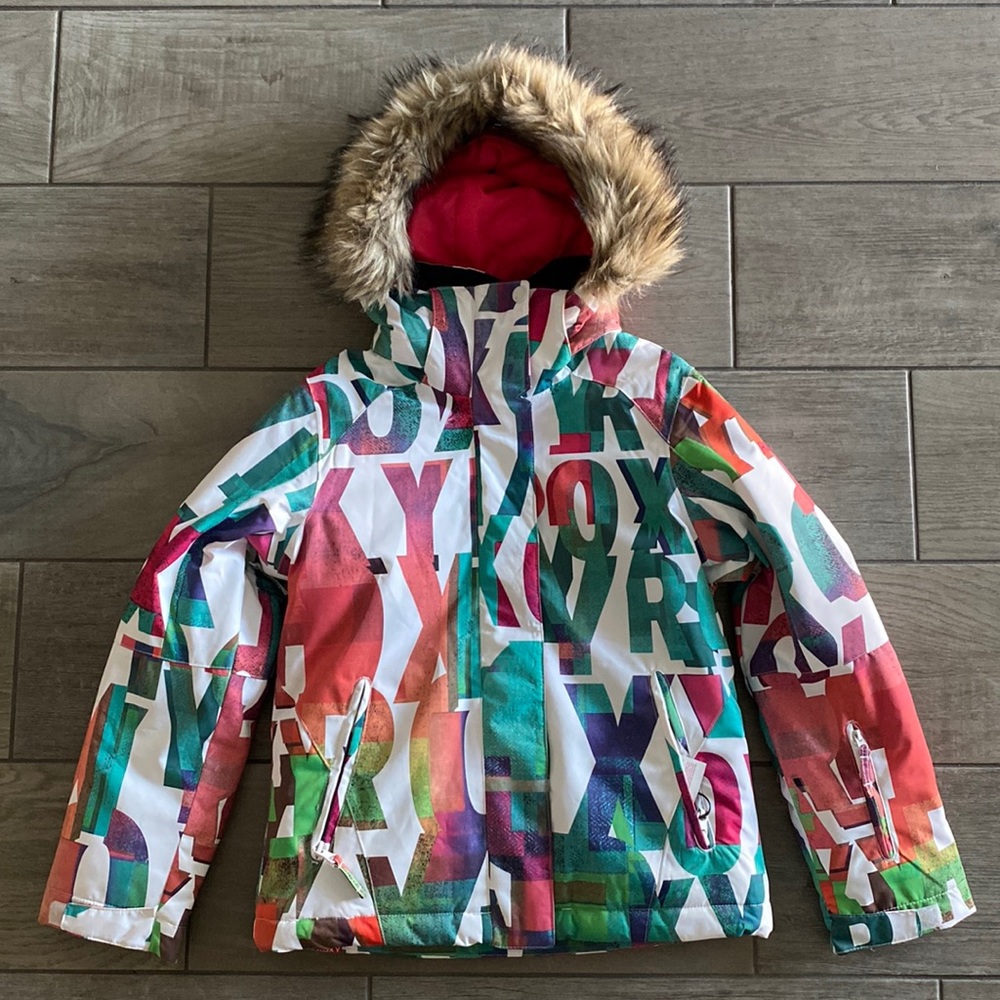 Girls Roxy Ski m/Snowboarding Jacket/Coat - Bright/Multicolored/Rainbow